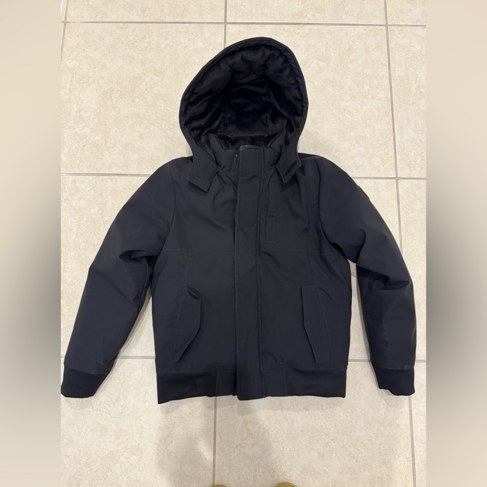 Abercrombie & Fitch Kids Black Hooded Puffer Jacket